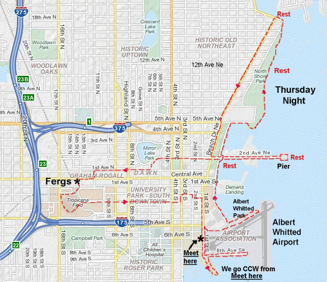 Thursday map